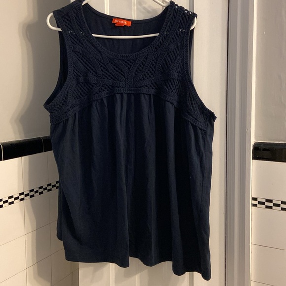 3X Joe Fresh 100% Cotton Top with Crochet Yoke - Picture 10 of 11